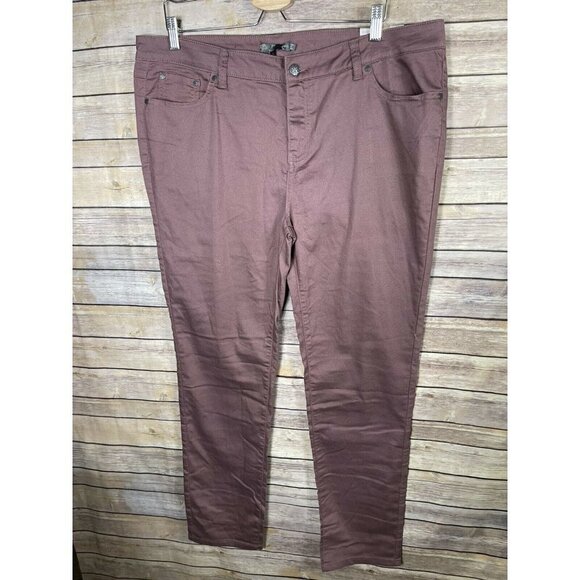 Prana Women's Plus 18 Kayla Dark Mauve Straight